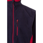 Polyester fleece work jacket with pockets – 220 g/m2, Velilla red colour fifth view