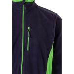 Polyester fleece work jacket with pockets – 220 g/m2, Velilla green colour fifth view