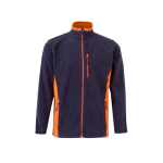 Polyester fleece work jacket with pockets – 220 g/m2, Velilla orange colour second view