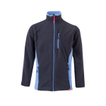 Polyester fleece work jacket with pockets – 220 g/m2, Velilla light blue colour second view