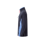 Polyester fleece work jacket with pockets – 220 g/m2, Velilla light blue colour third view