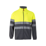 Extra-large polyester softshell work jacket – 280 g/m2, Velilla yellow colour second view