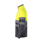 Extra-large polyester softshell work jacket – 280 g/m2, Velilla yellow colour third view