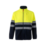 Extra-large polyester softshell work jacket – 280 g/m2, Velilla yellow colour second view