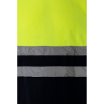 Extra-large polyester softshell work jacket – 280 g/m2, Velilla yellow colour tenth view