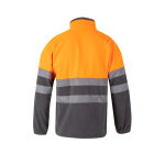 Two-tone polyester fleece jacket for work – 280 g/m2, Velilla orange colour