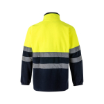 Two-tone polyester fleece work jacket – 280 g/m2, Velilla yellow colour