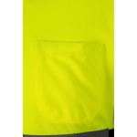 Extra-large two-tone long-sleeve work polo – 160 g/m2, Velilla yellow colour seventh view