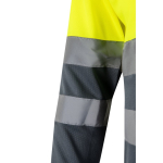 Fluorescent polyester long-sleeve work polo – 160 g/m2, Velilla yellow colour sixth view