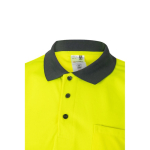 Extra-large short-sleeve work polo – 160 g/m2, Velilla yellow colour fifth view