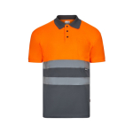 Extra-large short-sleeve work polo – 160 g/m2, Velilla orange colour second view