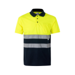 Extra-large high-visibility work polo – 160 g/m2, Velilla yellow colour second view
