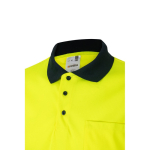 Extra-large high-visibility work polo – 160 g/m2, Velilla yellow colour fifth view