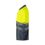 High-visibility short-sleeve work polo – 160 g/m2, Velilla yellow colour third view