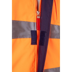 Plus-size polyester work jacket – 180 g/m2, Velilla orange colour fifth view