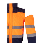 Plus-size polyester work jacket – 180 g/m2, Velilla orange colour seventh view