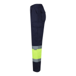 Polyester-cotton twill work trousers – 210 g/m2, Velilla yellow colour third view
