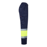 Unisex polyester-cotton work trousers – 210 g/m2, Velilla yellow colour fourth view