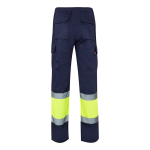 Unisex polyester-cotton work trousers – 210 g/m2, Velilla yellow colour