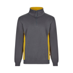 Fleece work jumper with half-zip – 260 g/m2, Velilla yellow colour second view