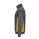 Fleece work jumper with half-zip – 260 g/m2, Velilla yellow colour third view
