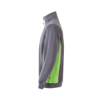 Fleece work jumper with half-zip – 260 g/m2, Velilla green colour third view