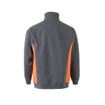 Fleece work jumper with half-zip – 260 g/m2, Velilla orange colour