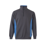 Fleece work jumper with half-zip – 260 g/m2, Velilla light blue colour second view