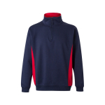 Polyester-cotton fleece work jumper – 260 g/m2, Velilla red colour second view