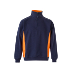 Polyester-cotton fleece work jumper – 260 g/m2, Velilla orange colour second view