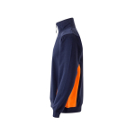 Polyester-cotton fleece work jumper – 260 g/m2, Velilla orange colour third view