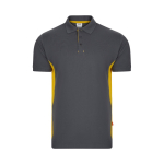 Two-tone piqué short-sleeve work polo – 180 g/m2, Velilla yellow colour second view
