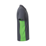 Two-tone piqué short-sleeve work polo – 180 g/m2, Velilla green colour fourth view