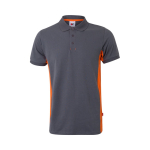 Two-tone piqué short-sleeve work polo – 180 g/m2, Velilla orange colour second view