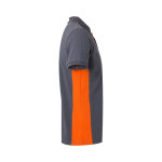 Two-tone piqué short-sleeve work polo – 180 g/m2, Velilla orange colour fourth view