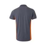Two-tone piqué short-sleeve work polo – 180 g/m2, Velilla orange colour