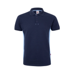 Cotton-polyester piqué short-sleeve work polo – 180 g/m2, Velilla light blue colour second view