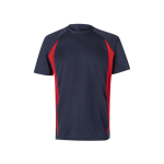 Two-tone polyester work t-shirt – 160 g/m2, Velilla red colour second view