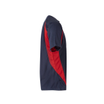 Two-tone polyester work t-shirt – 160 g/m2, Velilla red colour third view