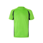 Two-tone polyester work t-shirt – 160 g/m2, Velilla green colour second view