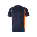 Two-tone polyester work t-shirt – 160 g/m2, Velilla orange colour third view