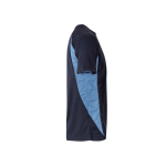 Two-tone polyester work t-shirt – 160 g/m2, Velilla light blue colour