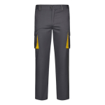Two-tone stretch multi-pocket work trousers – 240 g/m2, Velilla yellow colour second view