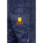 Two-tone multi-pocket work trousers – 240 g/m2, Velilla light blue colour image with logo