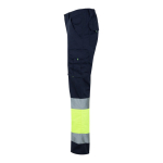 Plus-size multi-pocket work trousers – 240 g/m2, Velilla yellow colour third view