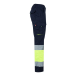 Plus-size multi-pocket work trousers – 240 g/m2, Velilla yellow colour fourth view
