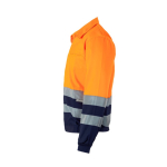 Two-tone twill work jacket – 210 g/m2, Velilla orange colour third view