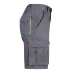 Two-tone stretch multi-pocket work shorts – 240 g/m2, Velilla yellow colour fourth view