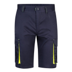 Two-tone cotton-polyester work shorts – 240 g/m2, Velilla yellow colour second view