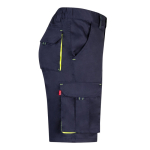 Two-tone cotton-polyester work shorts – 240 g/m2, Velilla yellow colour fourth view